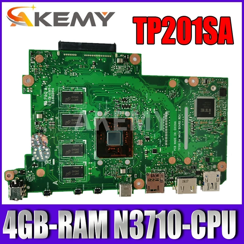 

TP201SA Laptop motherboard for ASUS TP201SA original mainboard 4GB-RAM N3710-CPU