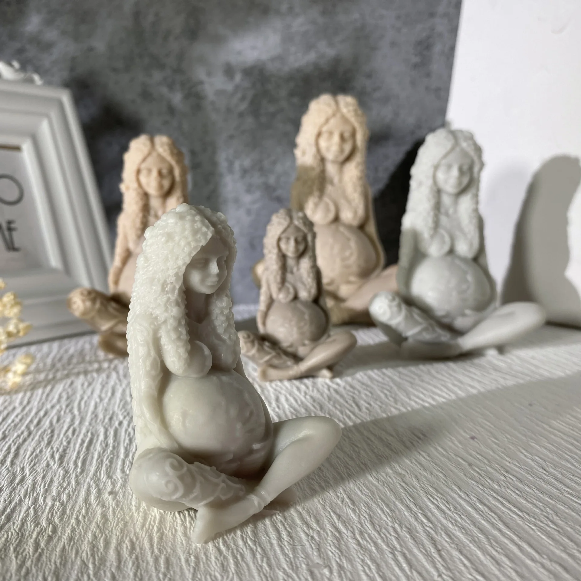 Mother Earth Gaia Silicone Mold Large Size Mother Earth Gaia Candle Silicone Mold