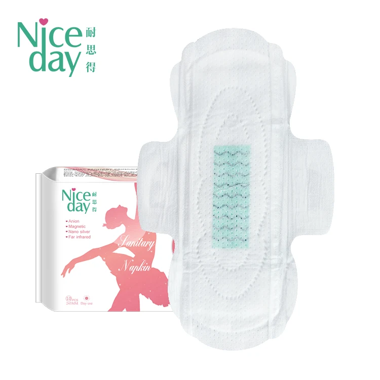 

Niceday Winged Shape Anion Sanitary Napkins Portable Sanitary Pads Day Use Comfortable Sanitary Towel 10 Pcs/Bag