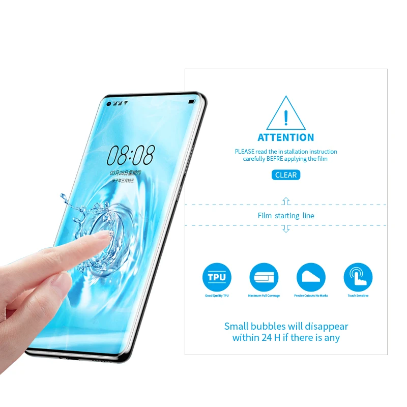 

0.14mm Ultra-thin thickness anti blue screen guard screen protector sheets hydrogel film for cutting machine