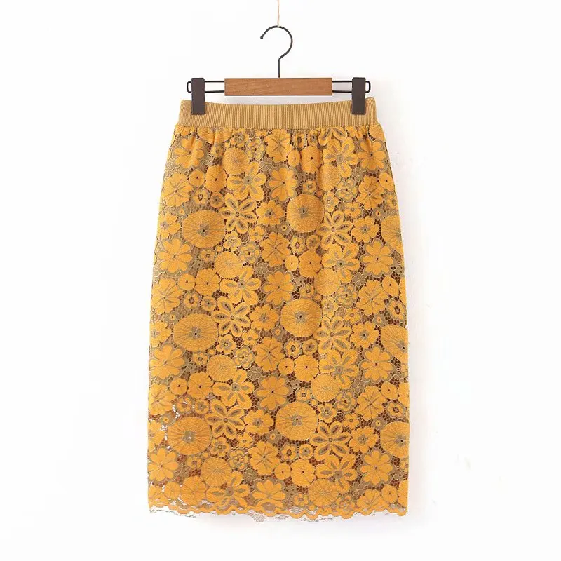 

Sun flower three colors autumn winter long women's clothing skirts