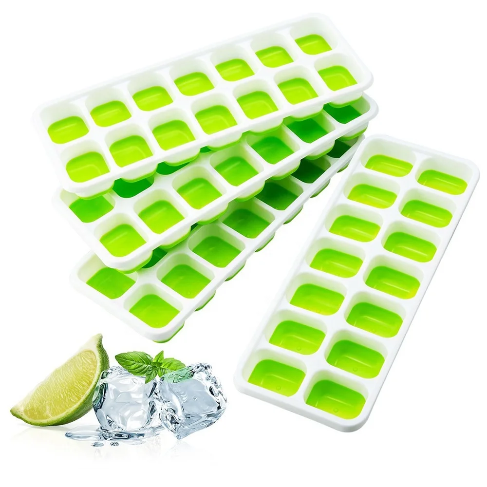 

Ice Trays Easy Release Silicone and Flexible 14 Ice Cream Tools Ice Cube Tray Chocolate Mold Flexible Mould Kitchen All-season, Colors