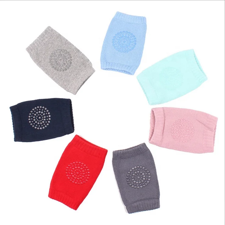 

Hot Selling Wholesale cotton lovely safety crawling skid baby crawling knee pad baby knee pad protection