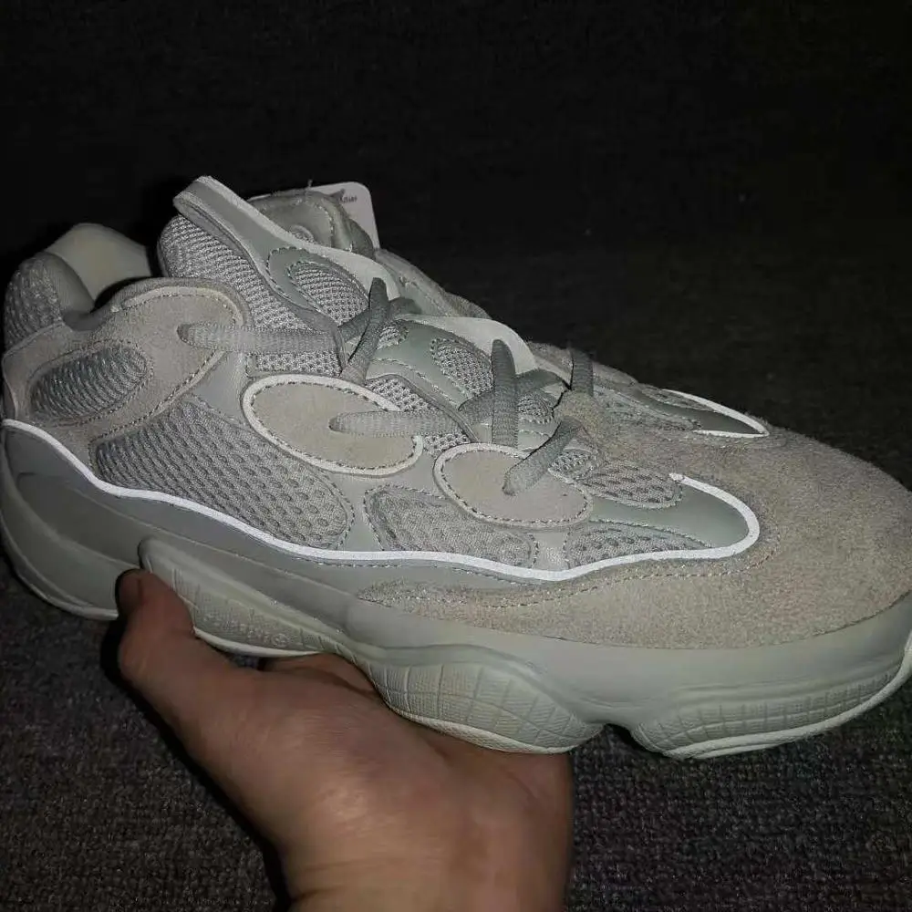 

1:1 quality yeezy 500 3m reflective salt grey shoes yezzy 350 700 braided shoelace basketball high sneakers