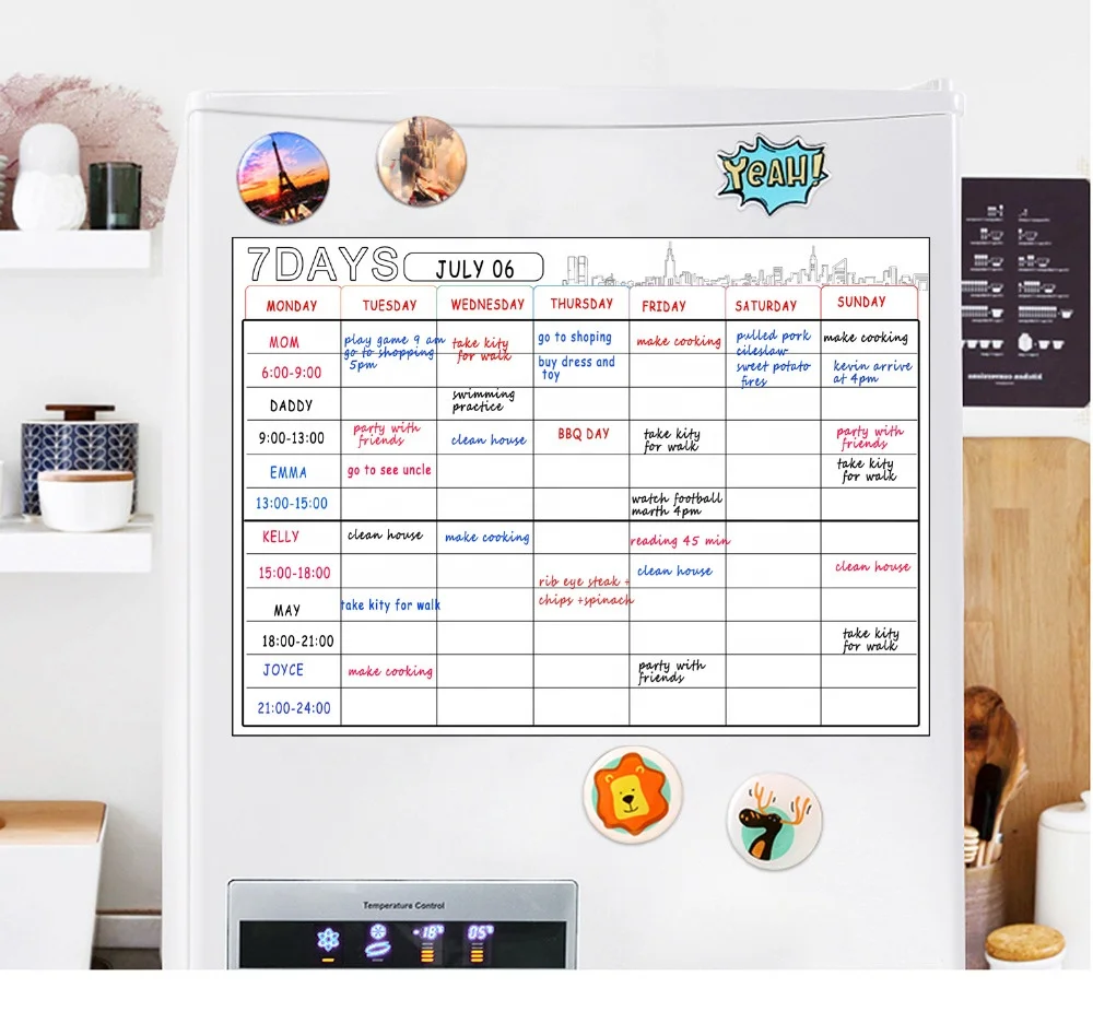 
2020 New Design Fridge Magnetic Whiteboard PET Paper Weekily Calendar  (62329577495)