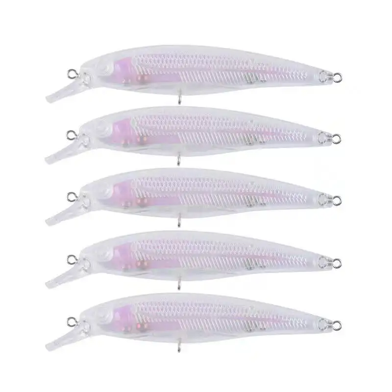 

Factory direct sales outdoor fishing 10.5cm/11.5g plastic hard bait floating type coating mino blank embryo, Transparent