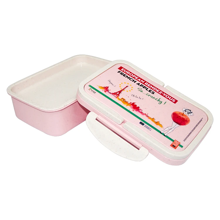 

Custom design children school lunch box 3 compartment pink green lunch box food