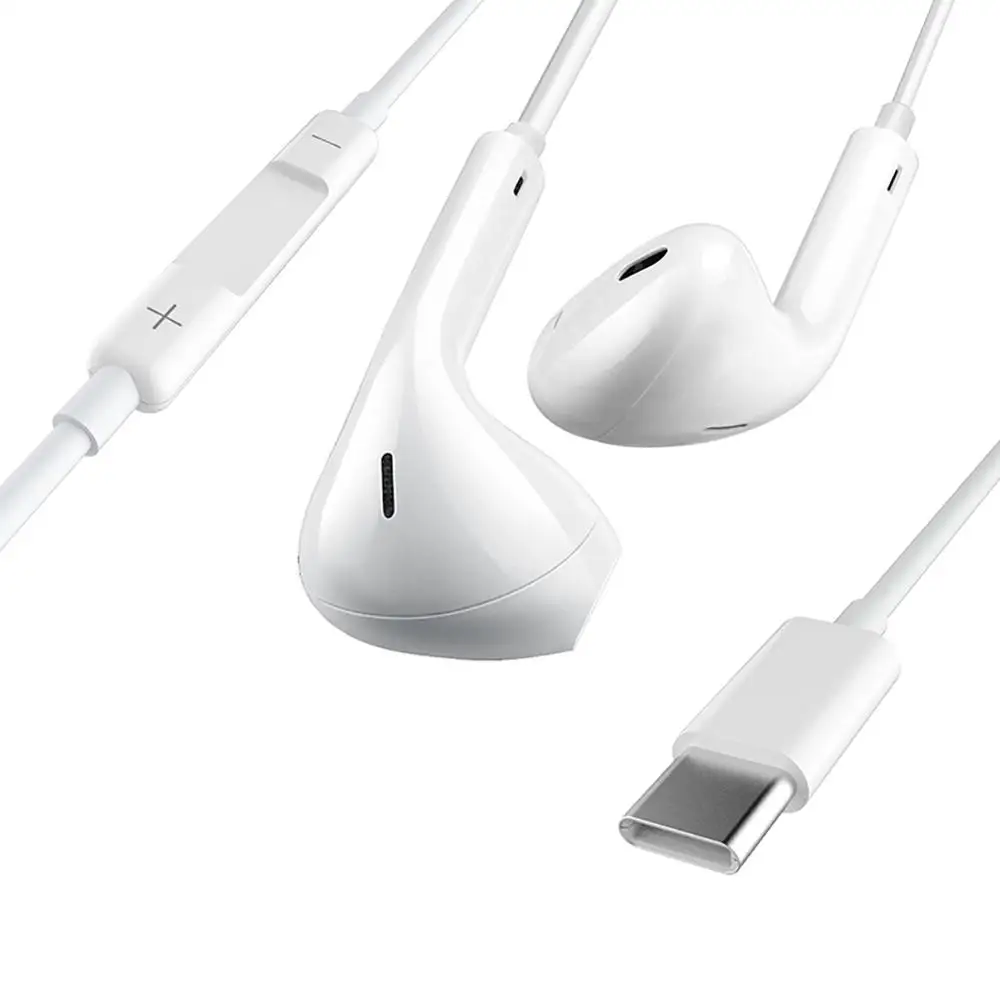 

For Samsung Earphone Type C Bass TWS Earbuds Earphone Hands Free BT 5.0 Wired Earphone Type C, White