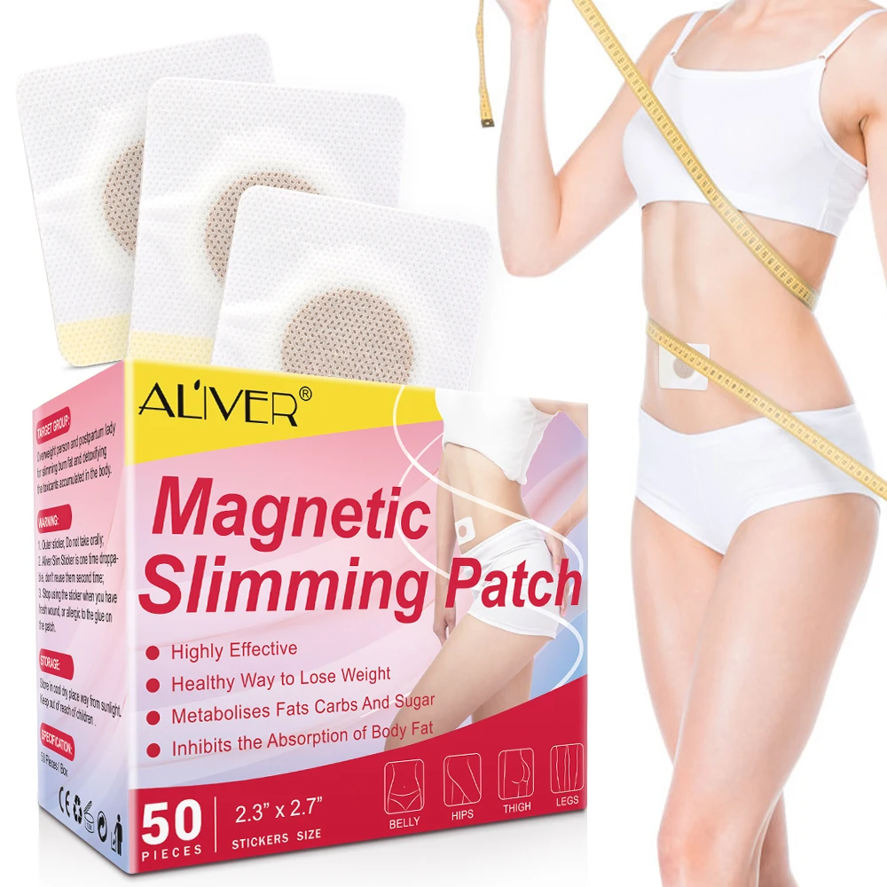 

ALIVER Slim Patch Fat Burn Weight Loss Natural Magnetic Navel Slimming Patches