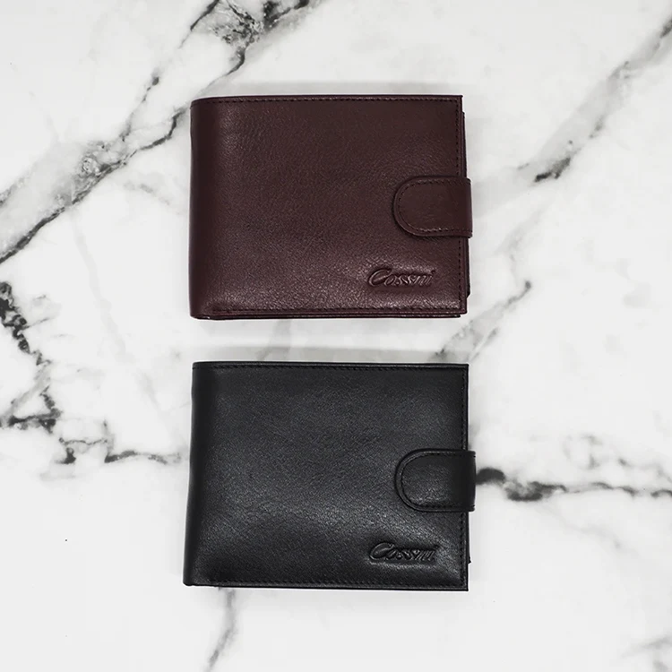 

wholesale customizable man purse with nappa genuine leather card holder wallet for men, Black
