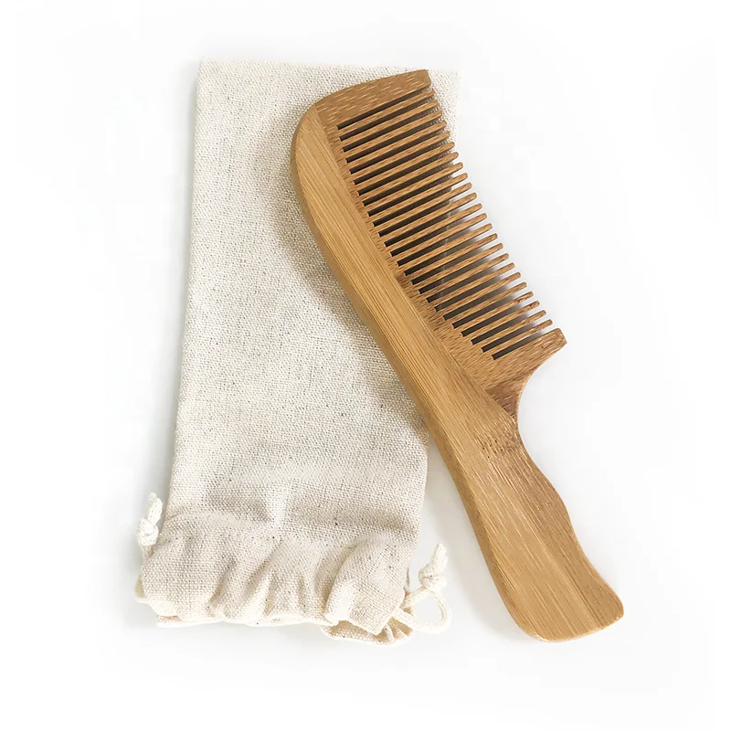 

Factory Good Price 100% Natural Bamboo Custom Logo Hair Straightener Comb