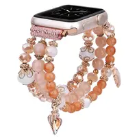 

Pretty Ladies Handmade Beads Watch Band Bracelet for Apple Watch, Hot Replacement Watch Strap,Beach Style Beaded Bracelet