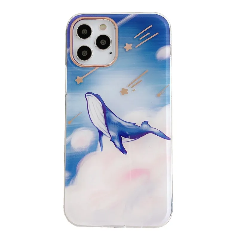 

2020 Luxury Phone Accessories for iPhone 11/12 Phone Case Soft IMD Electroplated Marble Case for iphone 12/pro/max, 8 colors