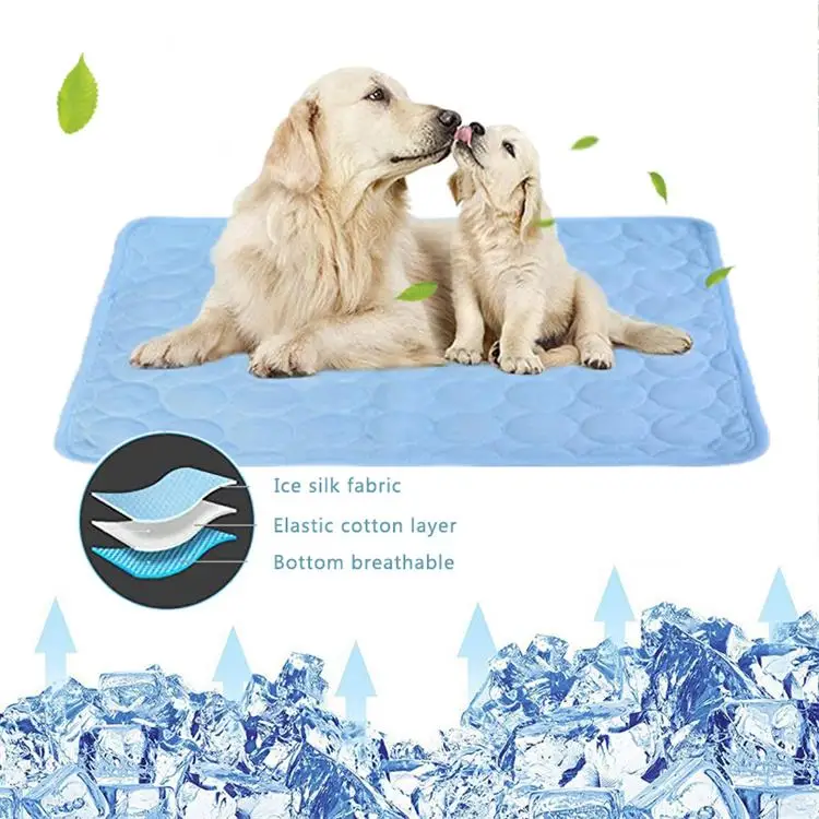 

Coussin Pour Chien Wholesale Summer Ice Mat Pet Cool Training Dog Cooling Mat Pattern, 5 colors