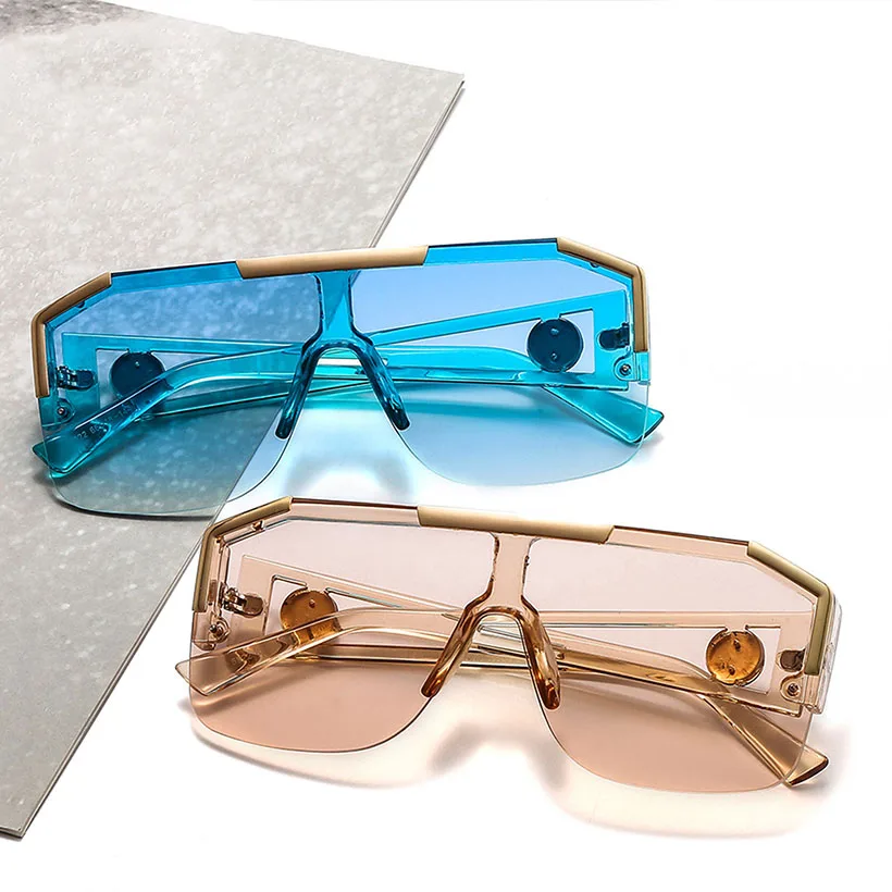 

OUSEN 2021 wholesale new customised logo ladies half frame trending men women sunglasses