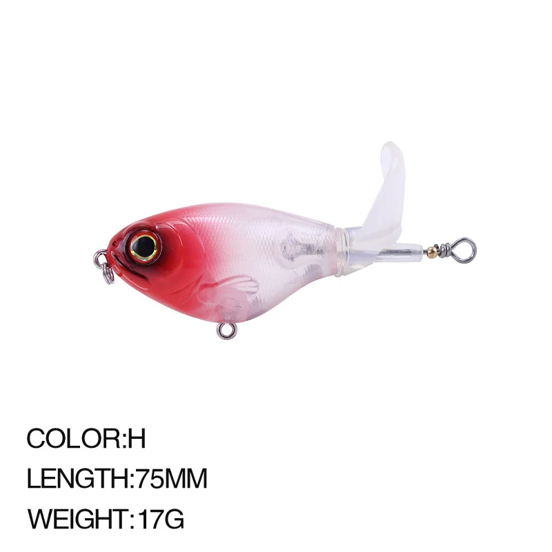 

fishing lures bait propeller-like tail fishing lures bait crank crankbaits freshwater rock 17g 75mm topwater fishing lures, 11 colors