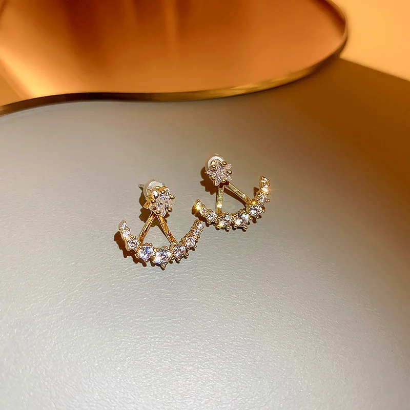

fashion stud geometric moon earrings star