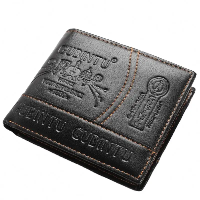 

AIYIYANG Factory Customized Logo Mens Short Leather Wallet Slim Fashion Slim Purses