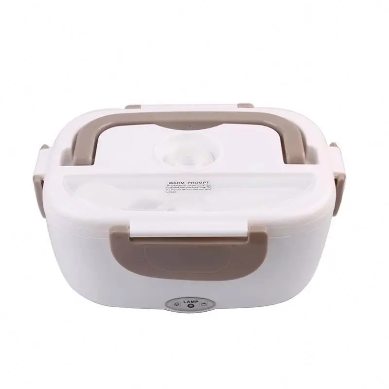 

stainless steel double-layer insulated lunch box ,NAYgh car heating lunch box, White + gray