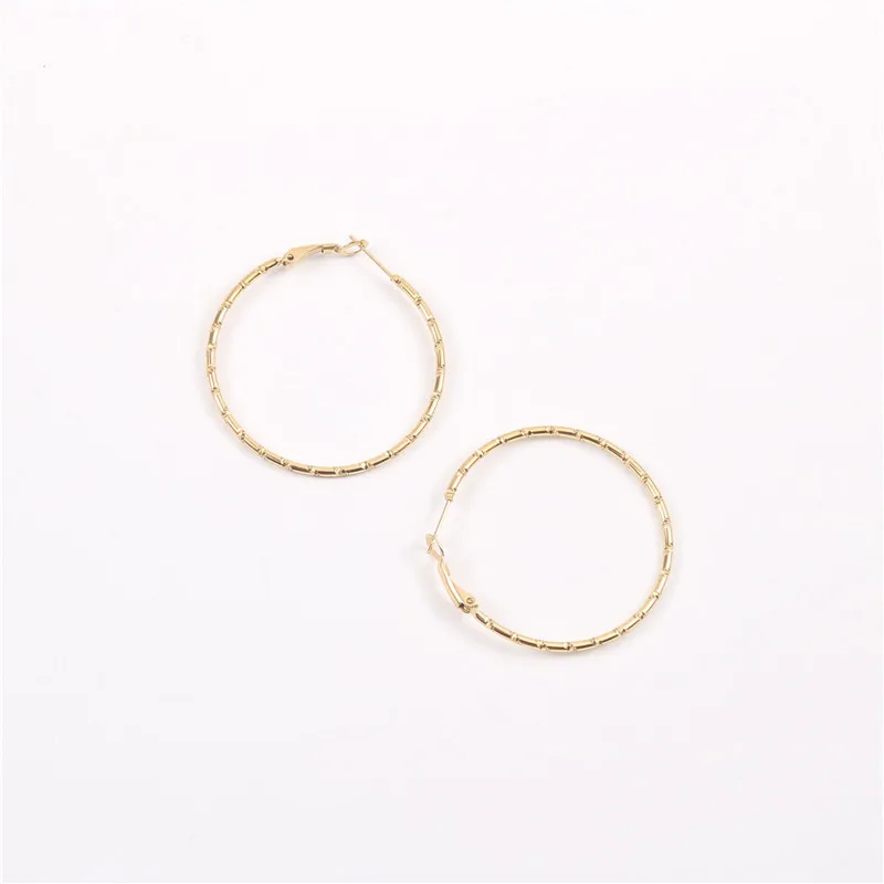 

2021 Ins Hot Earring 18K PVD Gold Big Stainless Steel Hoop Earring 45MM