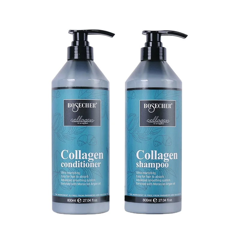 

OBM natural hair shampoo and conditioner private label with keratin protein and pure hydrolyzed collagen