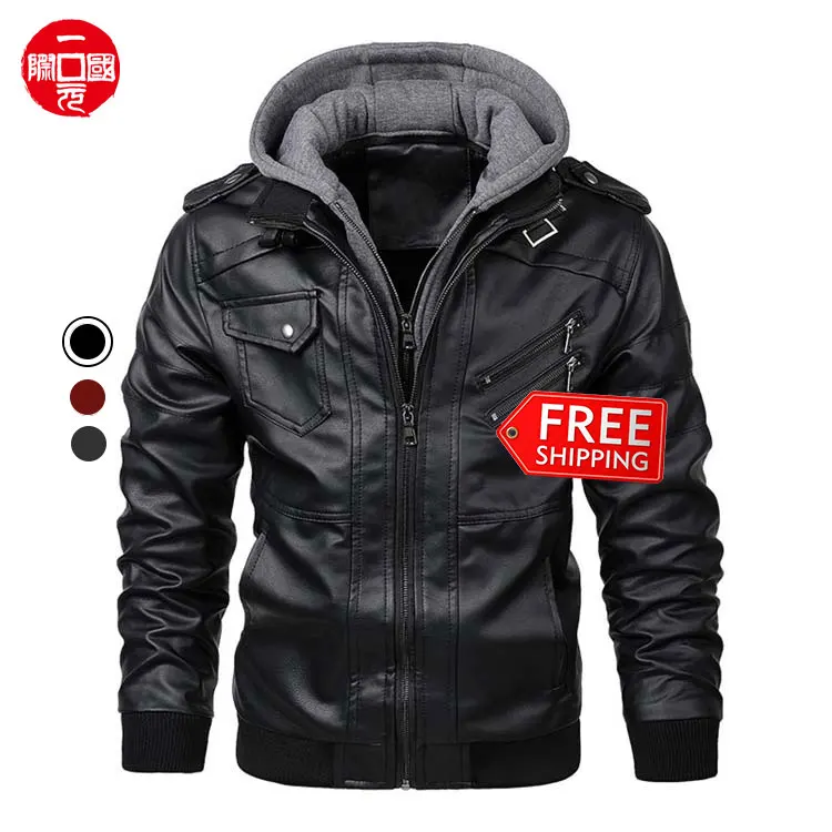 

Factory direct supply pure leather jacket slim zipper PU black real leather jacket for men stylish motorcycle jackets