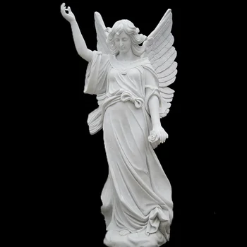 热卖古老的白色大理石天使雕像