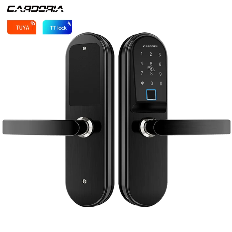 

Digital Outdoor Locks Fingerprint Touch Screen Electronic Handle Home Cheap Locker Apartment Ttlock Tuya Smart Finger Door Lock