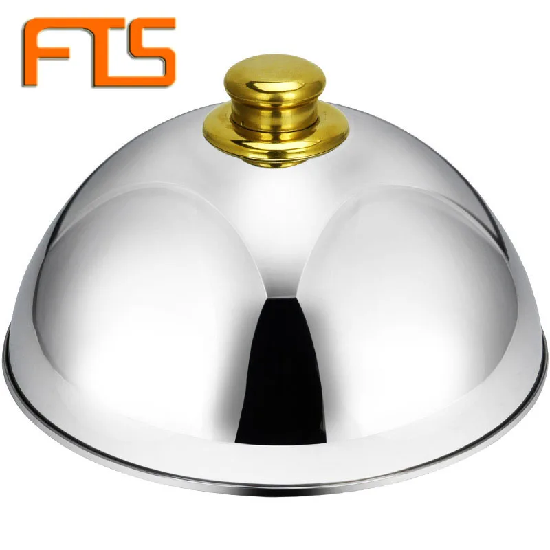 

FTS stainless steel table restaurant metal plate serving tray kitchen hotel luxury round buffet dome food cover