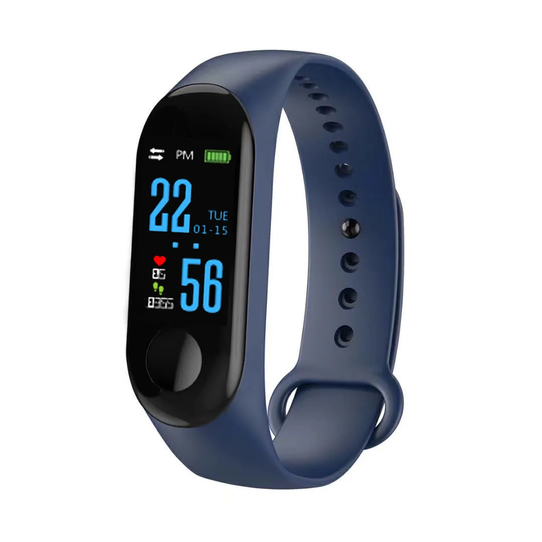 

Bluetooth 2021 Popular Promotion Gift M3 Ladies Sport Fitness Tracking Smart Bracelet Wrist band Bt Touchscreen Smart Watch