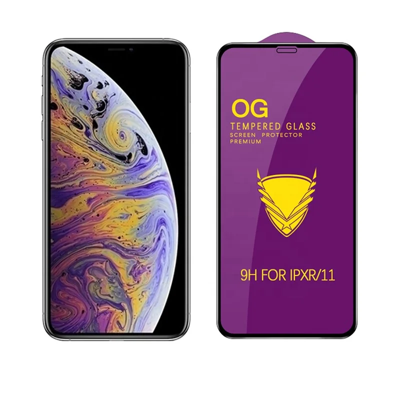 

OG Golden Armor Tempered Glass Screen Protector Big Curved Edge 9H for iPhone Xs Max and iPhone 11 Pro Max