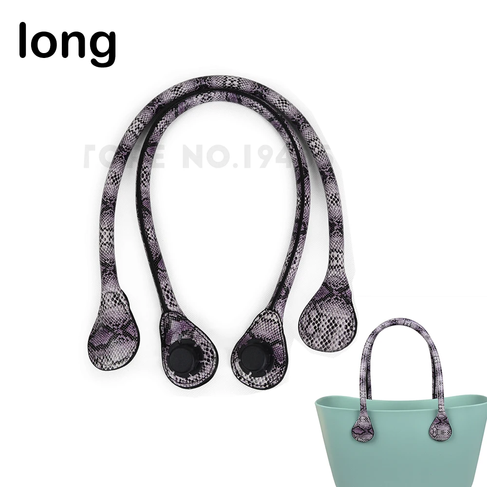 

Factory custom long Faux Snakeskin Serpentine PU leather obag strap handles for O bag