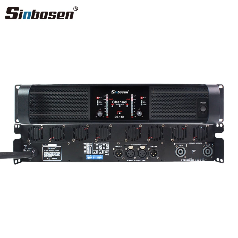 

Sinbosen DS-14K 2 channel 4000w sound equipment speaker professional subwoofer power amplifier