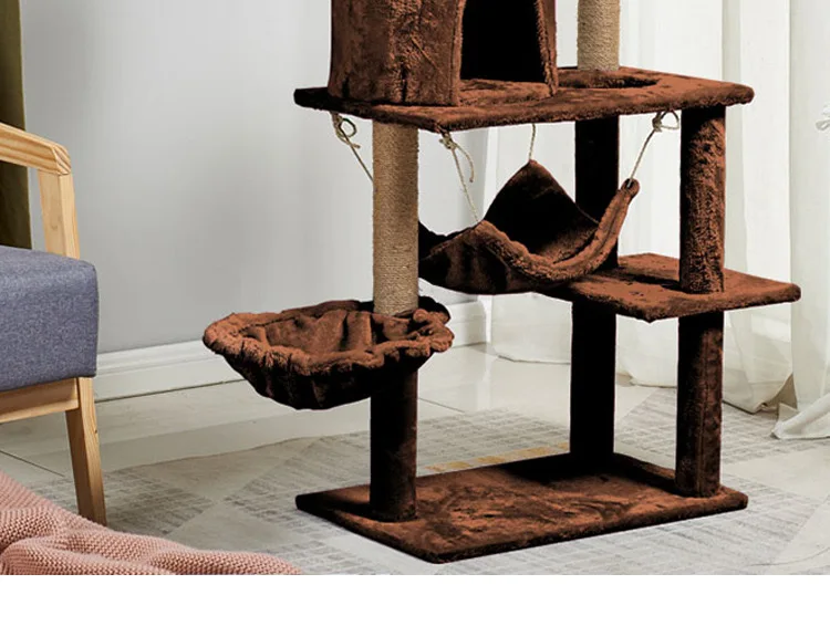 Cat Condo Tree Tower With Hammock Bed Scratching Post Cat Toy Buy