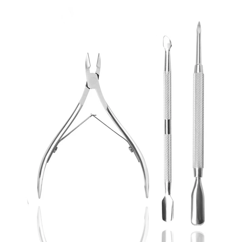 

LOW MOQ Wholesale Professional Stainless Steel Cuticle Nail Nipper Exfoliating Scrub nail nippers set