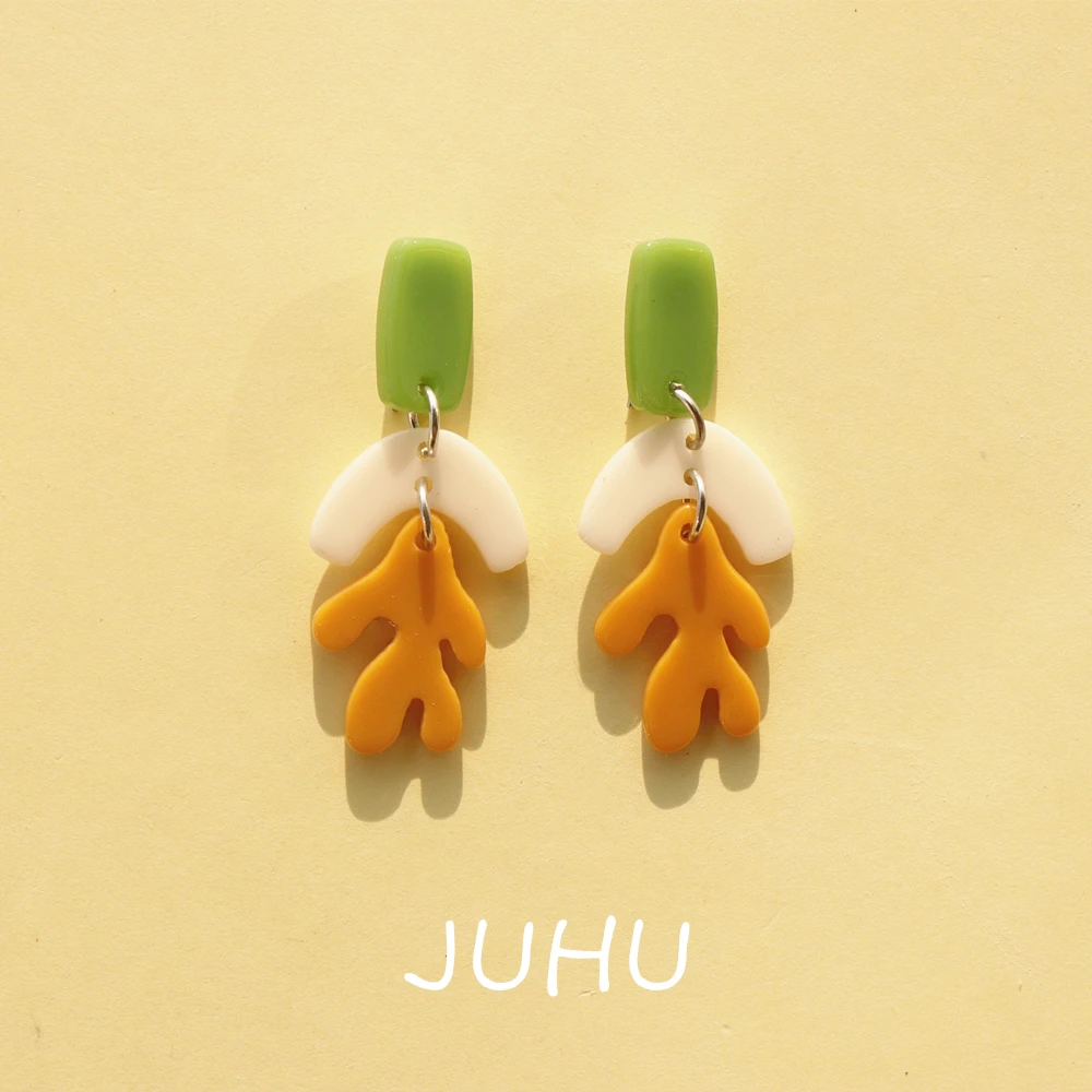 

Women's Earrings Fashion Korea Acrylic Pattern Bohemian Charm Geometric Stud Earrings for Girls Jewelry Gifts New Trend, Colorful