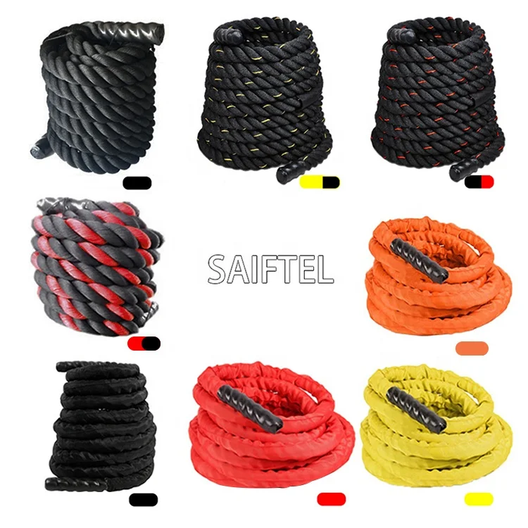 

Custom Logo 2.8 Meter Length Workout Exercise Battle Rope,Fitness Heavy Skipping Weighted Jump Rope, Customized color