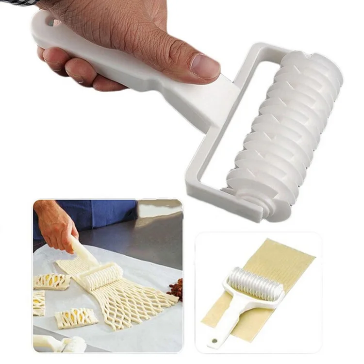 

New Product Ideas Eco Friendly Kitchen Gadget Biscuit Pizza Craft Special Baking Tool Mould White Plastic Netting Knife