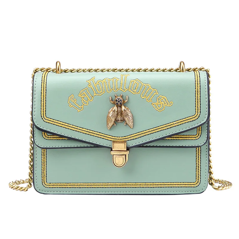 

Factory wholesale bee female messenger bag wild embroidery bag 2021 new fashion small shoulder bag