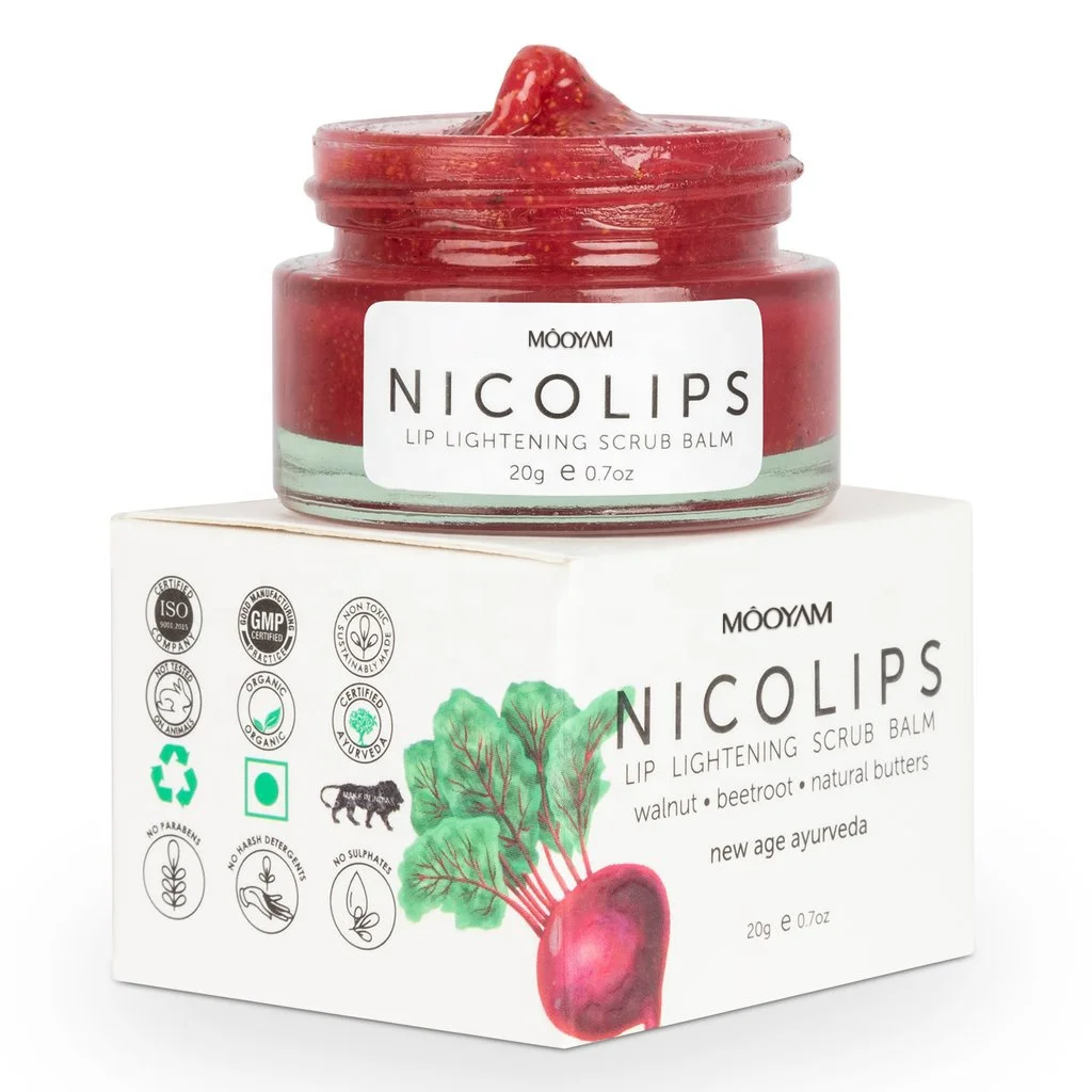 

Organic's NicoLips Natural Lip Scrub NICOLIPS Lip Lightening Scrub For Dark Dry Chapped Damaged Lips Unisex