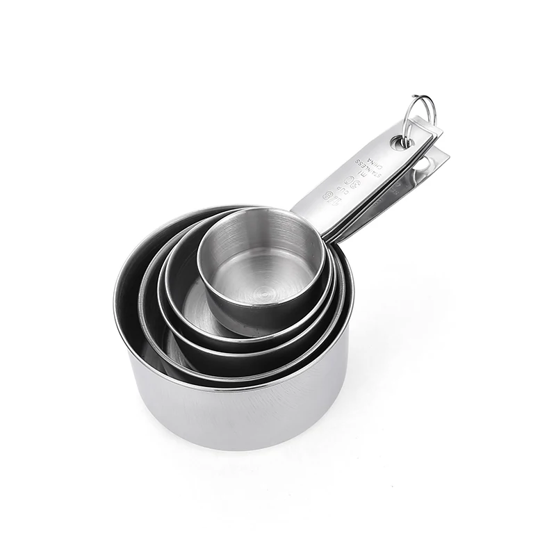 

5pcs Stainless Steel Measuring Cups Spoons Kitchen Baking Cooking Tools Set Measuring Cup And Spoon Cocina Gadget, Silver