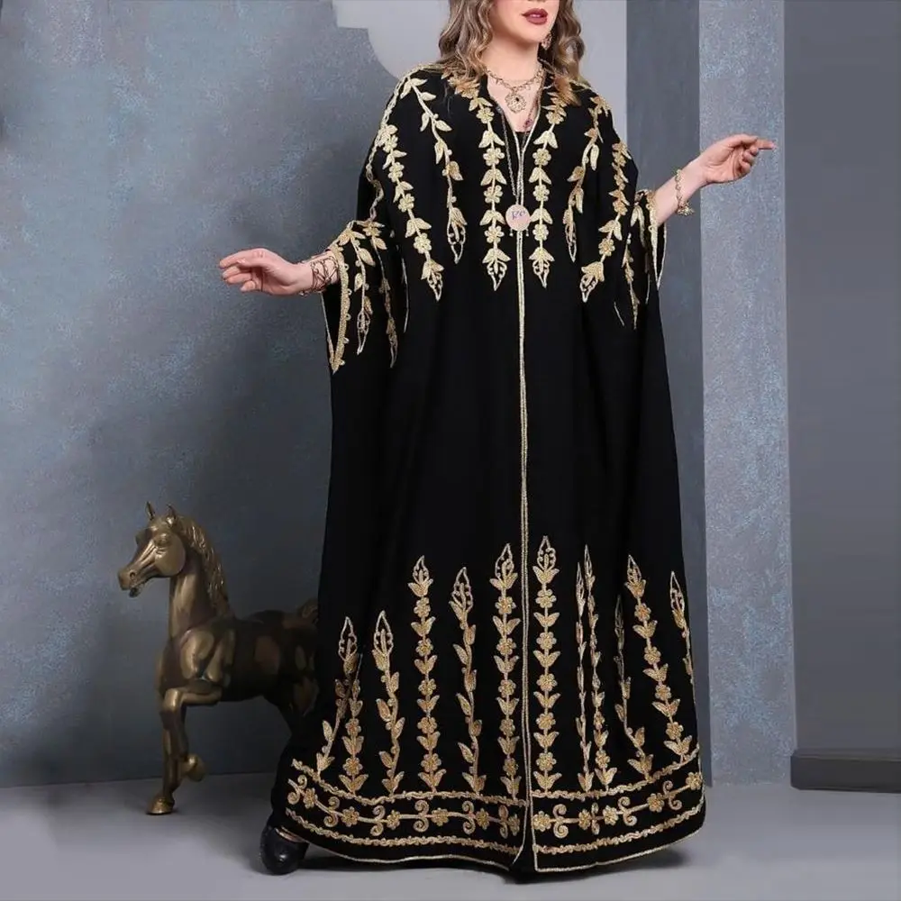 

Wholesale Latest Middle East Large Loose Printed Muslim Robes