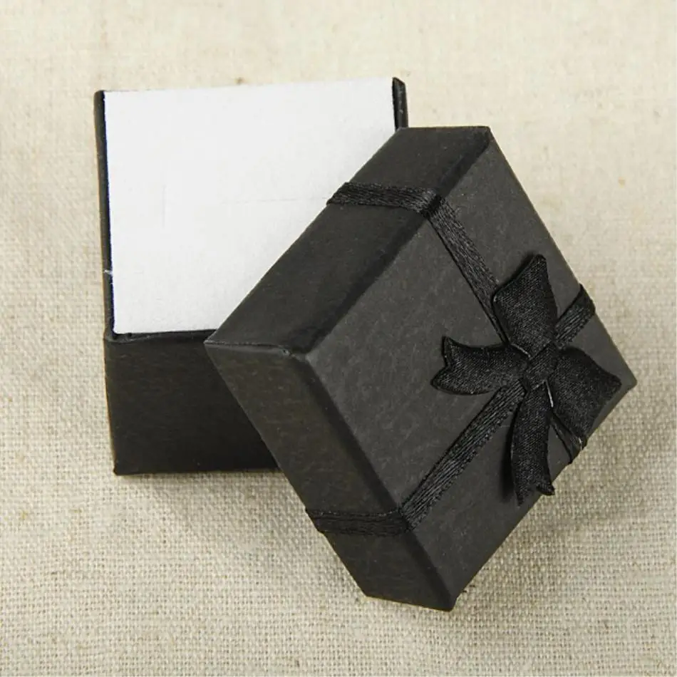 

Cheap Sale Cheap+ Muti-colore for Jewelry 4*4 *3cm Display Paper Gift Ring Box Square Package Bowknot Case