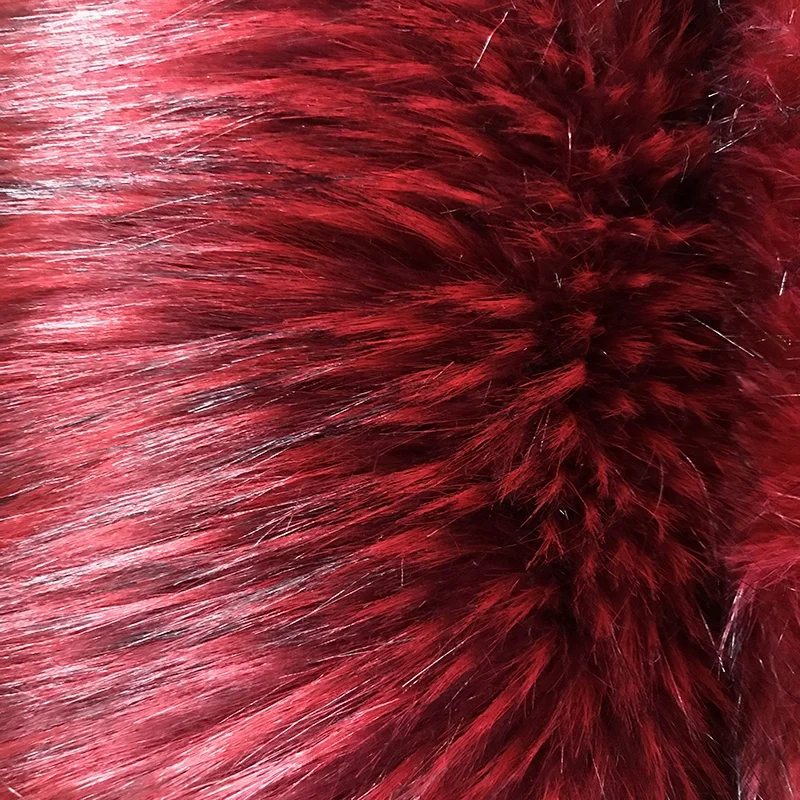 
Customized Colors High Quality Garment Warm Plush Soft Faux Fur Fabrics Raccoon 