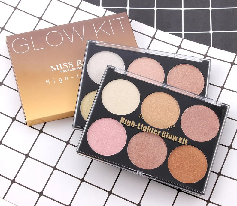 

2019 MissRose makeup pressed face powder 6 colors bronzer and highlighter powder