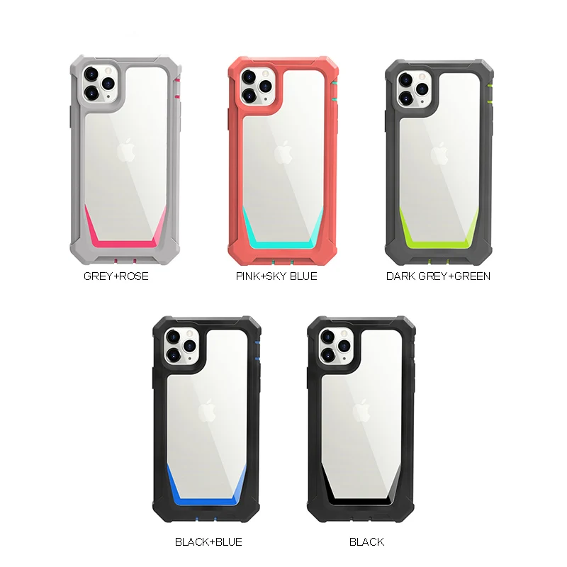 Hybrid Clear Acrylic Bumper Pc Rugged Cellphone Case For Iphone 11 Pro