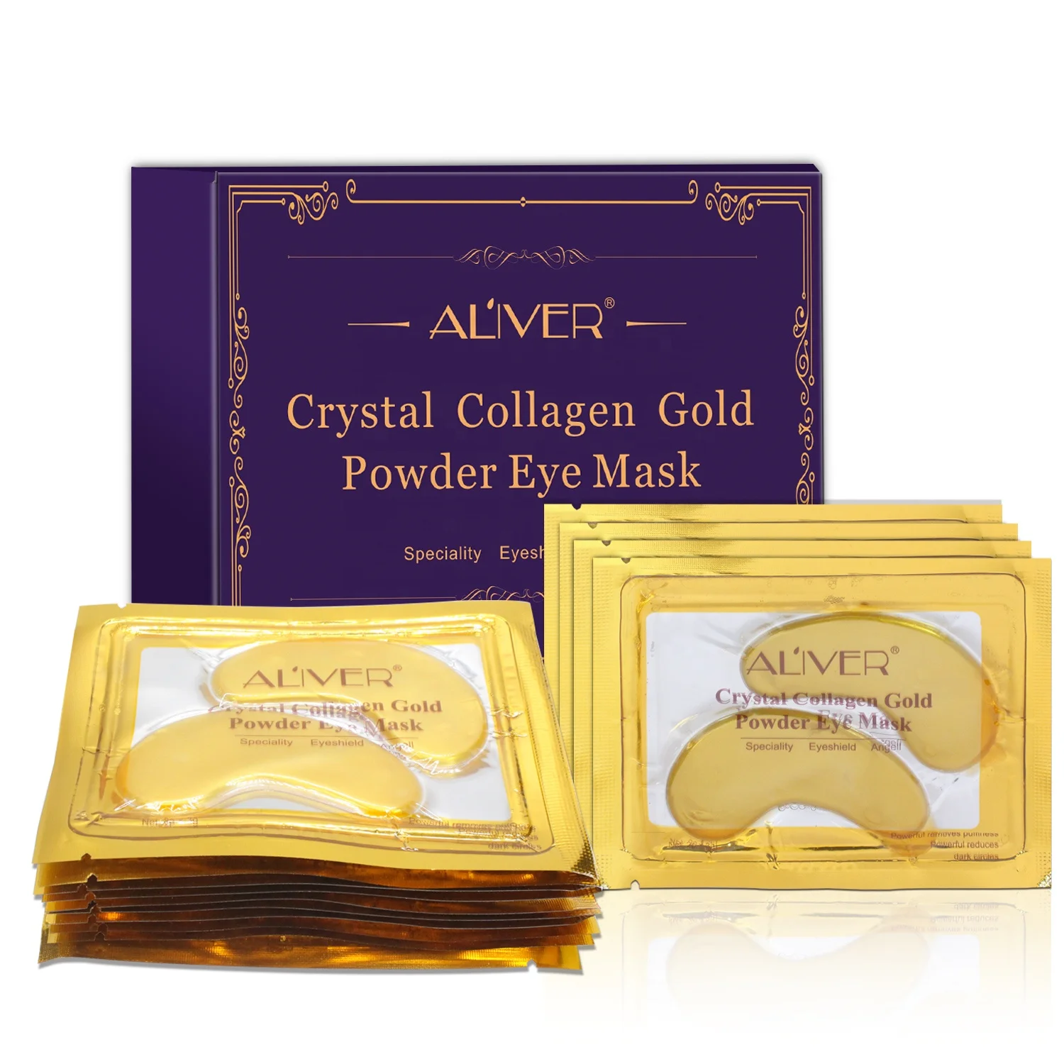 

Hot Sale Crystal Collagen Gold Powder Eye Mask, Golden
