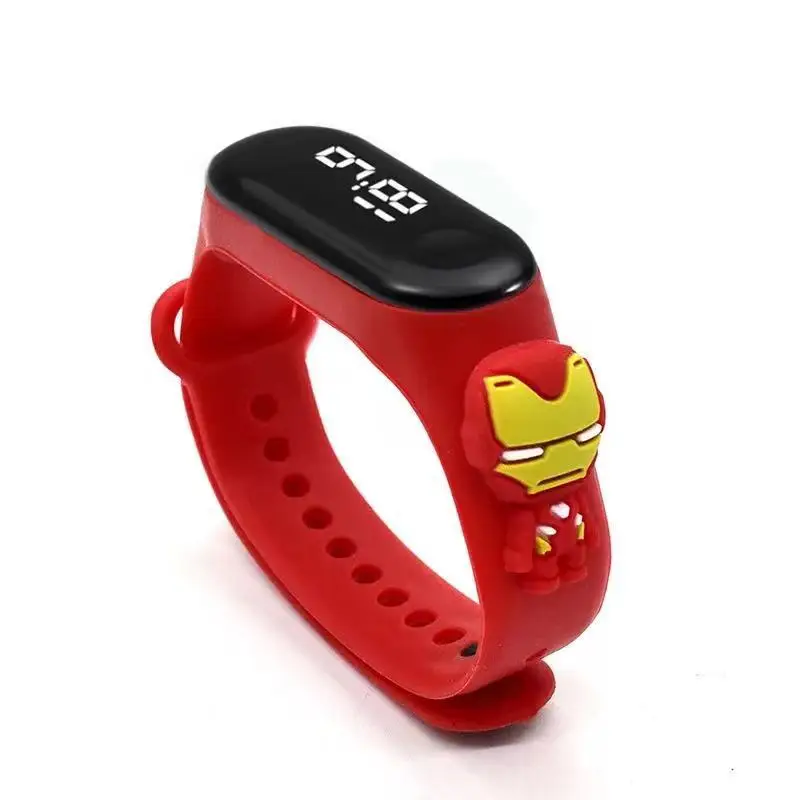 

Hot Superhero Touch Watch For Kids Hulk-iron Cartoon Bracelet LED Cartoon Figures Children Digital Students Fashion Watch