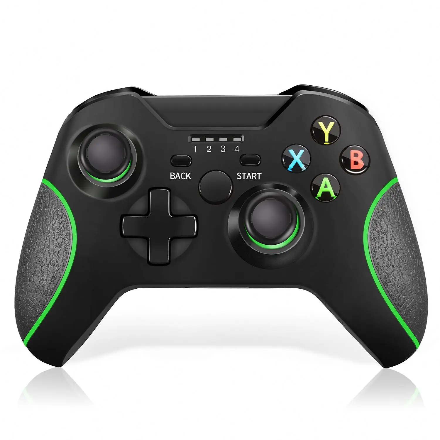 

Wholesale Wireless One Controller 2.4G Joystick Gamepad, Black+green