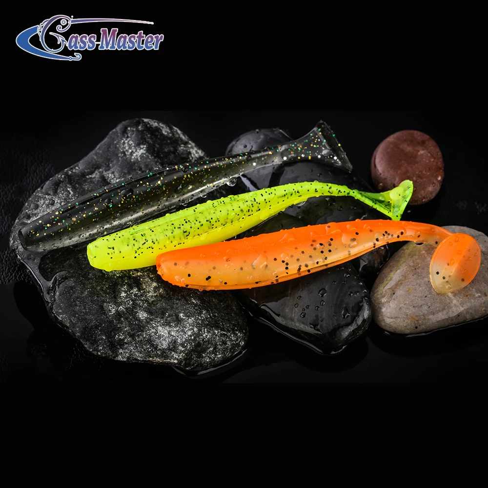 

Bass master Soft Bait Shad Silicone shrimp Lure T-Tail Fishing Lure Swim bait Artificial Wobblers trout lure